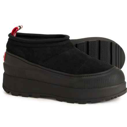 HUNTER Askern Slip-On Shoes - Waterproof, Insulated, Suede (For Women) in Black