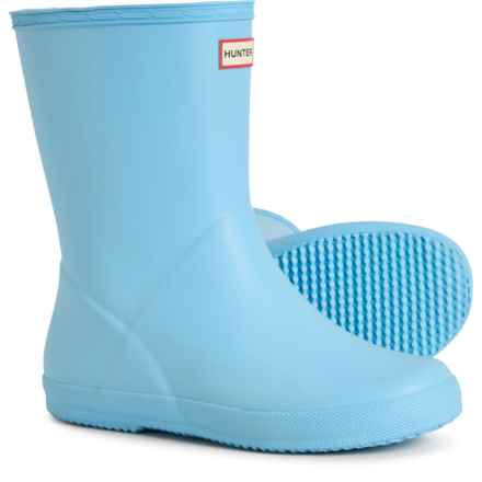 HUNTER Big Boys and Girls First Classic Rain Boots - Waterproof in Medium Blue