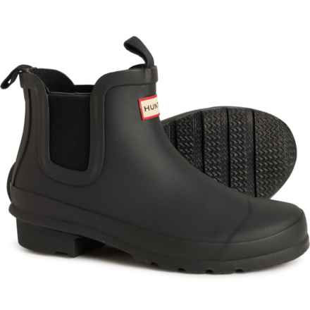 HUNTER Big Boys and Girls Original Chelsea Rain Boots - Waterproof in Black
