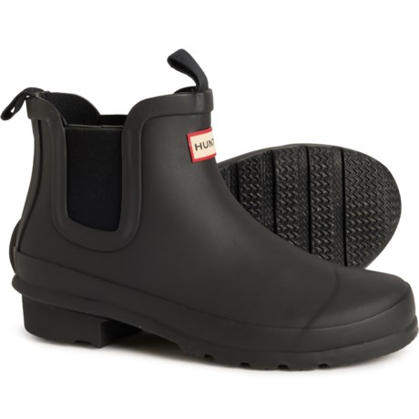 HUNTER Big Boys and Girls Original Chelsea Rain Boots - Waterproof in Black