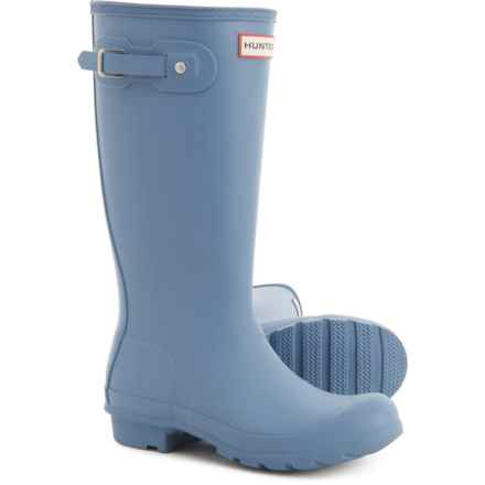 HUNTER Big Boys and Girls Original Rain Boots - Waterproof in Borrowed Blue