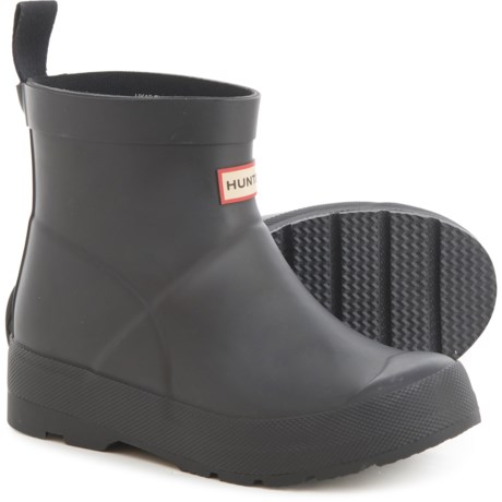 HUNTER Big Boys and Girls Play Rain Boots - Waterproof in Black