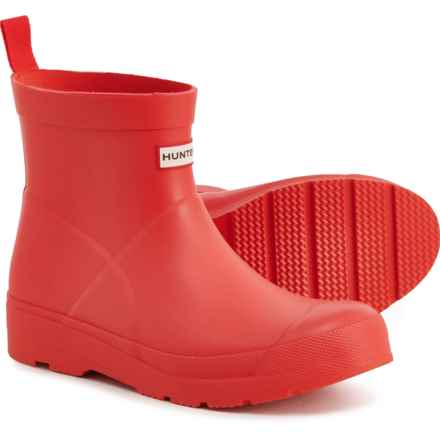 HUNTER Big Boys and Girls Play Rain Boots - Waterproof in Logo Red