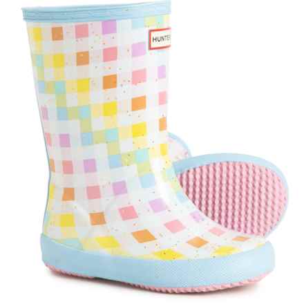 HUNTER Boys and Girls First Giant Glitter Rain Boots - Waterproof in Blue