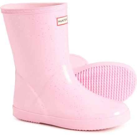 HUNTER Boys and Girls First Giant Glitter Rain Boots - Waterproof in Pink