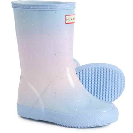 HUNTER Boys and Girls First Giant Glitter Rain Boots - Waterproof in Purple