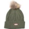 HUNTER Cable Knit Cuffed Beanie with Pom (For Women) in Urban Grey