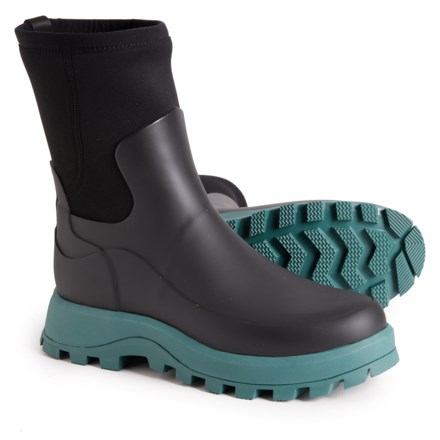 レインシューズ Safarispot BASIC SAFARI DOTS RAIN BOOT 5FT2311 Loop Handle Rain Boots: Blue Green White Stripes – Biddle