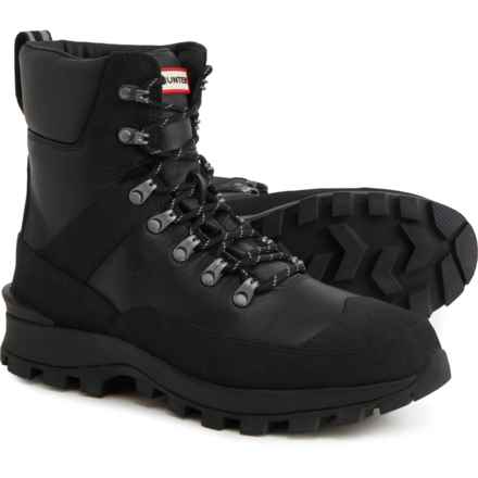 HUNTER Commando Boots - Waterproof, Leather (For Men) in Black