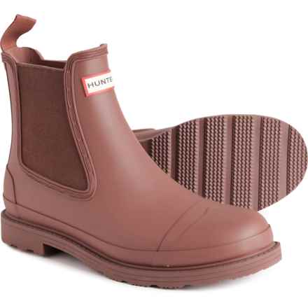 HUNTER Commando Chelsea Rain Boots - Waterproof (For Men) in Brown Brush/Brown Bolt