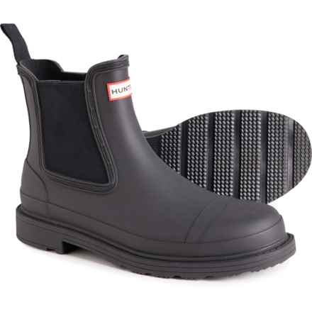 HUNTER Commando Chelsea Rain Boots - Waterproof (For Women) in Black