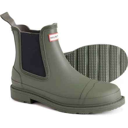 HUNTER Commando Chelsea Rain Boots - Waterproof (For Women) in Dark Olive