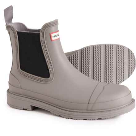 HUNTER Commando Chelsea Rain Boots - Waterproof (For Women) in Grey Heron