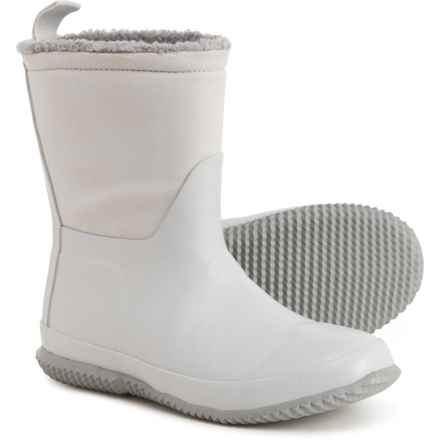 HUNTER Girls and Boys Original Sherpa Rain Boots - Waterproof, Insulated in Frosted Grey