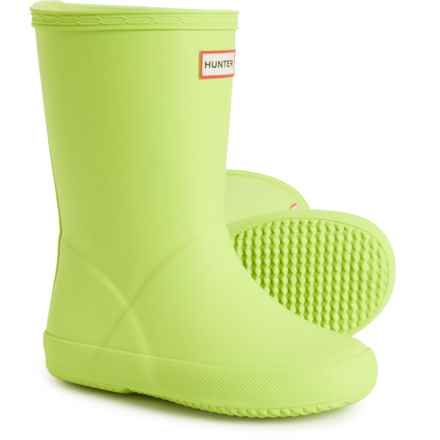 HUNTER Girls First Classic Rain Boots - Waterproof in Light Green