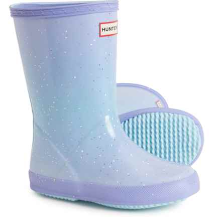 HUNTER Girls First Giant Glitter Rain Boots - Waterproof in Medium Purple