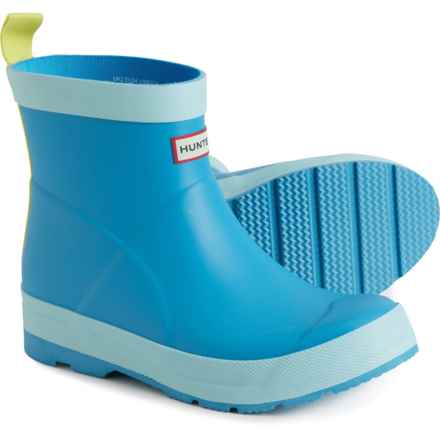 HUNTER Girls Play Rain Boots - Waterproof in Poolhouse Blue/Bleached Blue/I