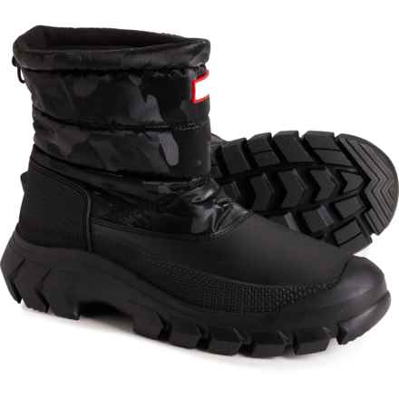 HUNTER Intrepid Short Snow Boots - Waterproof (For Men) in Black