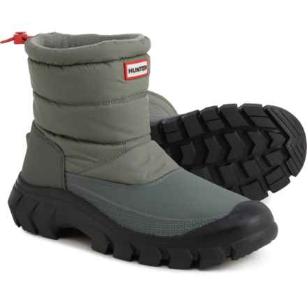 HUNTER Intrepid Short Snow Boots - Waterproof (For Men) in Urban Grey/Black