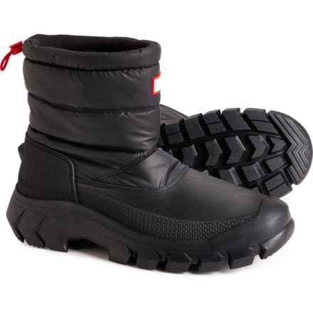 HUNTER Intrepid Short Snow Boots - Waterproof, Insulated (For Men) in Black