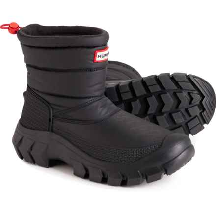 HUNTER Intrepid Short Snow Boots - Waterproof, Insulated (For Women) in Black