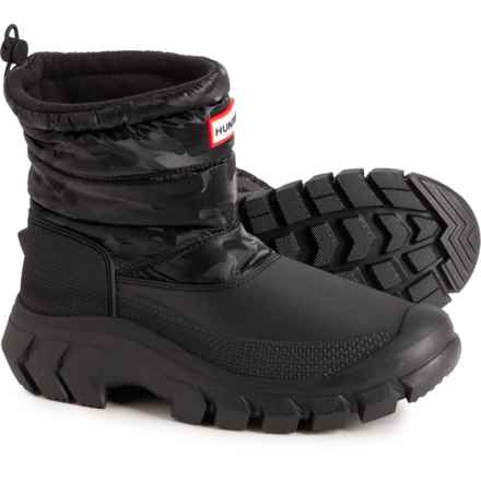 HUNTER Intrepid Short Snow Boots - Waterproof, Insulated (For Women) in Black