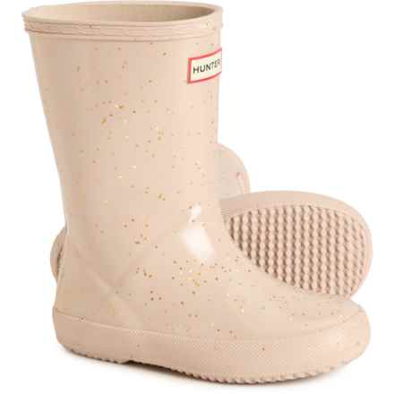 HUNTER Little Boys and Girls First Giant Glitter Rain Boots - Waterproof in Natural