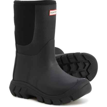 HUNTER Little Boys and Girls Neoprene Hybrid Rain Boots - Waterproof in Black