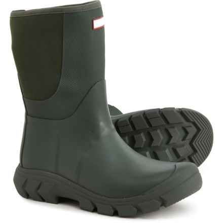 HUNTER Little Boys and Girls Neoprene Hybrid Rain Boots - Waterproof in Dark Olive