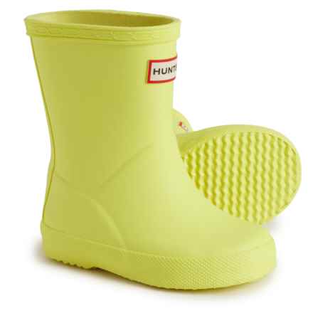 HUNTER Little Girls First Classic Rain Boots - Waterproof in Zesty Yellow