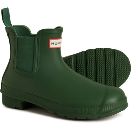 HUNTER Original Chelsea Rain Boots - Waterproof (For Women) in Green