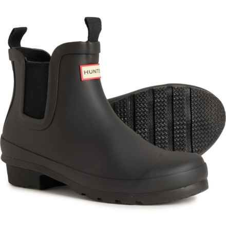 HUNTER Original Chelsea Rain Boots - Waterproof in Black - Closeouts