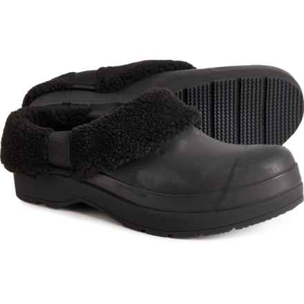 HUNTER Original Play Clogs - Sherpa Lined (For Men) in Black