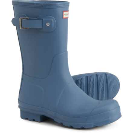 HUNTER Original Short Rain Boots - Waterproof (For Men) in Borrowed Blue