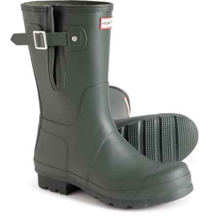 HUNTER Original Short Rain Boots - Waterproof (For Men) in Dark Olive