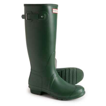 HUNTER Original Tall Rain Boots - Waterproof (For Women) in Hunter Green - Closeouts