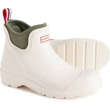 HUNTER Play Chelsea Neoprene Rain Boots - Waterproof (For Women) in Shaded White/Lichen Green