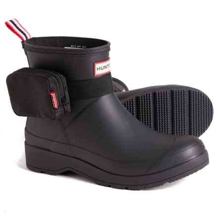 HUNTER Play Short Pouch Rain Boots - Waterproof (For Women) in Black