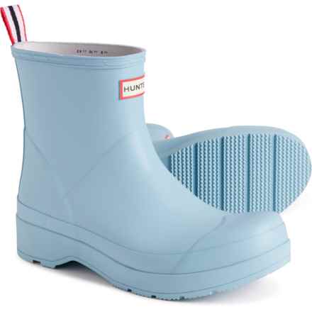 HUNTER Play Short Rain Boots - Waterproof (For Men) in Shifting Blue/Patter Grey