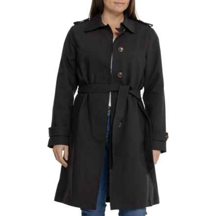 HUNTER Stella Belted Trench Coat in Black