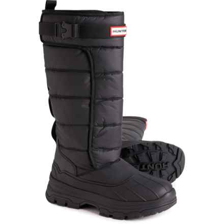 HUNTER Tall Buckle Snow Boots - Waterproof, Insulated (For Women) in Black