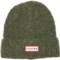 HUNTER Textured Cuff Beanie (For Women) in Maa Green