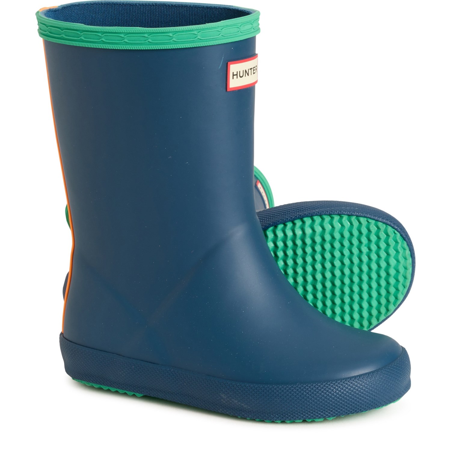 thumbnail image 2 of Hunter Original Kids Rain Boots - Waterproof Natural Rubber Wellington Boots For Puddle Jumping 2 of 8