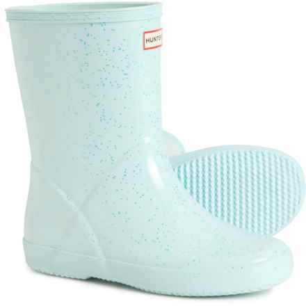 HUNTER Toddler Boys and Girls First Giant Glitter Rain Boots - Waterproof in Blue