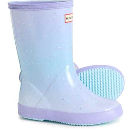 HUNTER Toddler Boys and Girls First Giant Glitter Rain Boots - Waterproof in Purple
