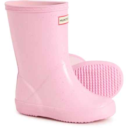 HUNTER Toddler Girls First Giant Glitter Rain Boots - Waterproof in Light Pink