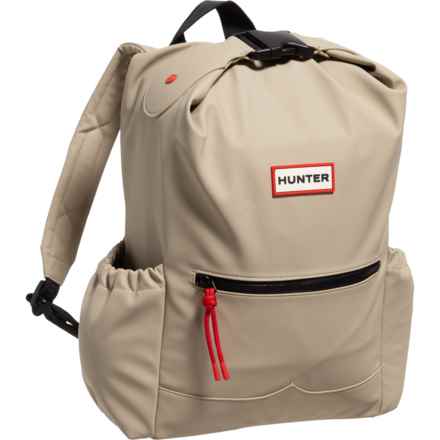 HUNTER Top Clip Backpack - Black Matte in Wheat