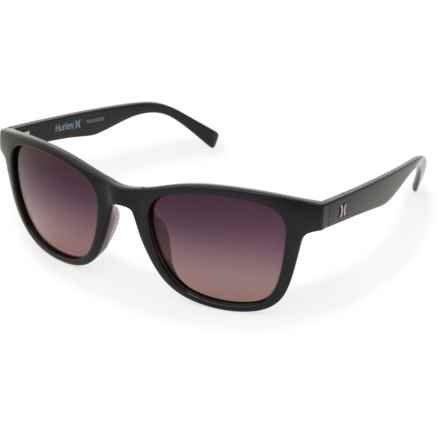 Hurley 1005 Square Sunglasses - Polarized Lenses in Black