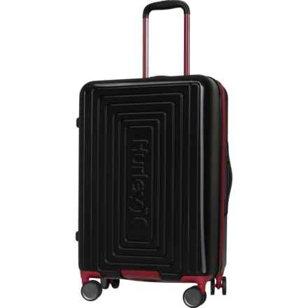 Hurley 25” Suki Spinner Suitcase - Hardside, Expandable, Black-Red in Black/Red