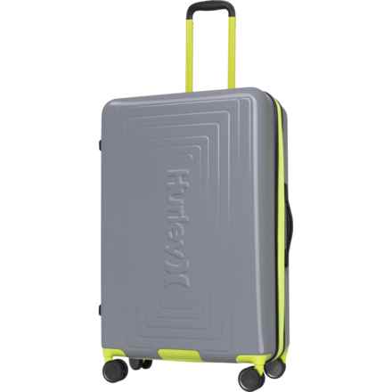 Hurley 25” Suki Spinner Suitcase - Hardside, Expandable, Light Grey-Neon in Light Grey/Neon